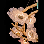 Люстра круглая на золотом каркасе с цветочным декором Miscellaneous herbs варинант исполнения - 5 | Loft Concept в Брянске