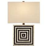 Настольная лампа с квадратным основанием и прямоугольным абажуром Neat Lines варинант исполнения - 3 | Loft Concept в Брянске