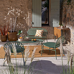 Зелёная скамья из стали Goodwin Metal Bench Green варинант исполнения - 4 | Loft Concept в Брянске