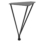 Стол журнальный c коричневой круглой столешницей на трех металлических ножках Charm Coffee Table варинант исполнения - 5 | Loft Concept в Брянске