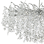 Линейная люстра с хрустальными подвесками на металлических ветках Fairytree Light Silver Linear Chandelier 18 варинант исполнения - 3 | Loft Concept в Брянске
