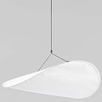 Подвесной светильник с белым тканевым плафоном в форме облака Crystal Cloud Junction варинант исполнения - 1 | Loft Concept в Брянске