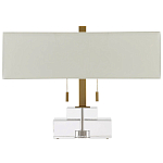 Настольная лампа прямоугольная на прозрачном основании Charm and Luxury варинант исполнения - 4 | Loft Concept в Брянске