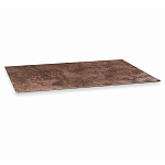 Стол обеденный с коричневой прямоугольной столешницей из керамики на четырех пластиковых ножках Brown Ceramics варинант исполнения - 3 | Loft Concept в Брянске