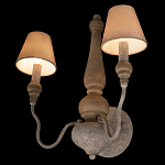 Бра с двумя конусовидными тканевыми абажурами Neighborhood варинант исполнения - 4 | Loft Concept в Брянске