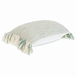 Чехол на подушку мятного цвета с бахромой и объемным узором Ethnic mix варинант исполнения - 1 | Loft Concept в Брянске