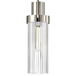 Подвесной светильник с стеклянным ребристым цилиндрическим плафоном Steps варинант исполнения - 3 | Loft Concept в Брянске