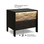 Тумба 2 ящика с подсветкой на рельефном фасаде Warm Industrial варинант исполнения - 10 | Loft Concept в Брянске