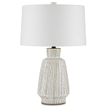 Настольная лампа с корпусом в форме вазы и белым абажуром Lots of Strokes варинант исполнения - 3 | Loft Concept в Брянске