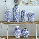 Ваза с синим цветочным узором Blue & White Ornament  варинант исполнения - 3 | Loft Concept в Брянске