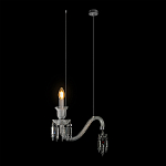 Подвесной светильник стеклянный в виде канделябра Curved Glass Chandelier варинант исполнения - 2 | Loft Concept в Брянске