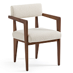 Кресло обеденное Alcove White Boucle из массива ореха варинант исполнения - 1 | Loft Concept в Брянске