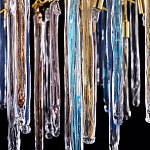 Люстра на подвесе с каркасом из металла и цветными подвесками из стекла Droplet Chandelier варинант исполнения - 2 | Loft Concept в Брянске