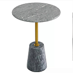 Кофейный столик круглый из мрамора серый Reliable Foundation варинант исполнения - 2 | Loft Concept в Брянске