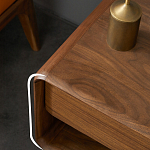 Прикроватная деревянная тумба с ящиком и нишей для хранения Moon Walnut Furniture варинант исполнения - 3 | Loft Concept в Брянске