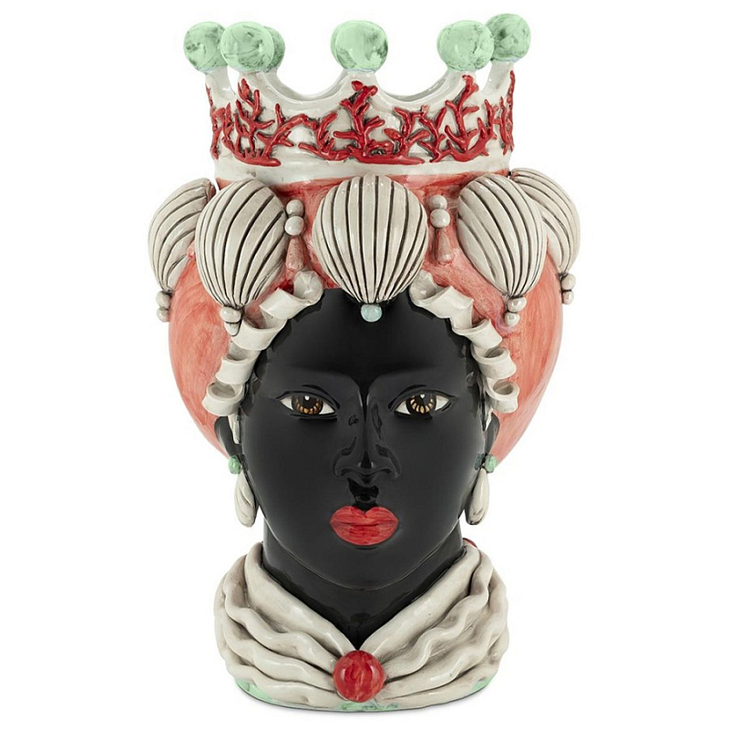 Ваза Vase Moro Lady Coral Green Red Черный Зеленый Коралловый Ваза Vase Moro Lady Coral Green Red Черный Зеленый Коралловый в Брянске | Loft Concept