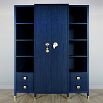 Большой шкаф с витриной Elsa Dreams Blue варинант исполнения - 6 | Loft Concept в Брянске