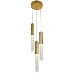 Подвесной светильник латунь Dew Drops Tube Brass Trio Hanging Lamp варинант исполнения - 2 | Loft Concept в Брянске