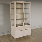 Витрина Primo со стеклянными фасадами и буфетом шпон Светлый дуб варинант исполнения - 3 | Loft Concept в Брянске