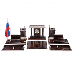 Настольный письменный набор из природного камня обсидиана с декором в виде Коня Team leader варинант исполнения - 2 | Loft Concept в Брянске