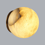 Настенно-потолочный светильник с плафоном в форме шара из алебастра Cryptocrystalline Stone варинант исполнения - 9 | Loft Concept в Брянске