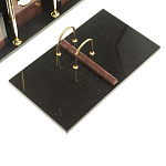 Настольный письменный набор из лемезита и змеевика с часами Royal Accessory варинант исполнения - 3 | Loft Concept в Брянске