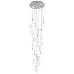 Большая каскадная люстра с хрустальными подвесками Esme Drops Crystal Chrome Cascade Chandelier 25 варинант исполнения - 1 | Loft Concept в Брянске