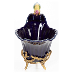 Чаша темно-синего цвета из фарфора с разноцветной птичкой Eden Garden porcelain and bronze варинант исполнения - 10 | Loft Concept в Брянске