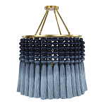 Люстра синяя плетеная с кисточками Boho Tassel Chandelier варинант исполнения - 2 | Loft Concept в Брянске