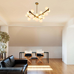 Люстра подвесная фигурная с белыми лампами в форме шара Felicitat варинант исполнения - 1 | Loft Concept в Брянске