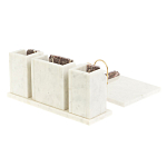 Настольный письменный набор из мрамора и креноида с гербом России Marble Accessory варинант исполнения - 3 | Loft Concept в Брянске