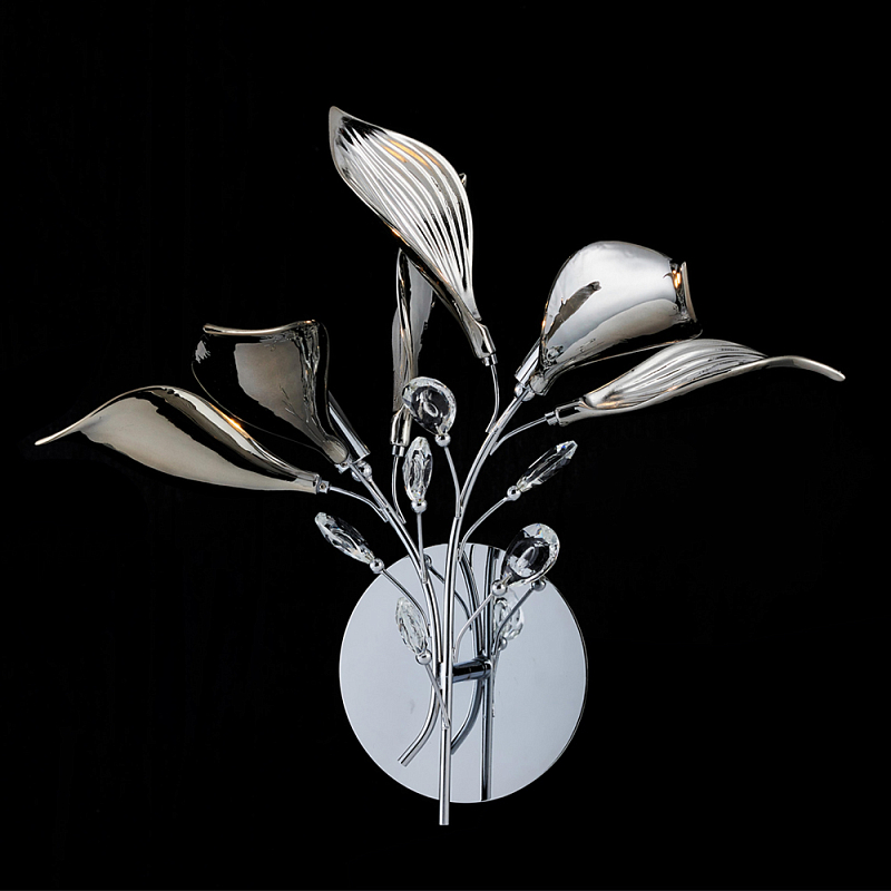 Бра с декором в виде листьев Silver Bouquet Хром Бра с декором в виде листьев Silver Bouquet Хром в Брянске | Loft Concept
