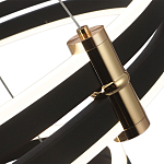 Люстра светодиодная с 3-мя плафонами в форме колец из акрила и алюминия с пультом для регулировки света Ring Horizontal Anthracite варинант исполнения - 8 | Loft Concept в Брянске