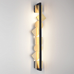 Бра вертикальное черного цвета с золотыми кругами и квадратами Gravyura варинант исполнения - 4 | Loft Concept в Брянске