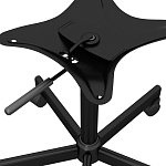 Стул с мягкой черной обивкой из велюра и подъемно-поворотным механизмом на колесиках Harper Black варинант исполнения - 5 | Loft Concept в Брянске