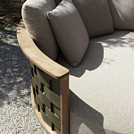 Дизайнерский уличный диван из массива дерева с плетеной спинкой PALINFRASCA Sofa варинант исполнения - 14 | Loft Concept в Брянске