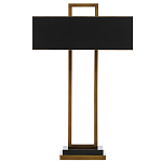 Настольная лампа прямоугольная с черным абажуром Strictness of Forms варинант исполнения - 2 | Loft Concept в Брянске