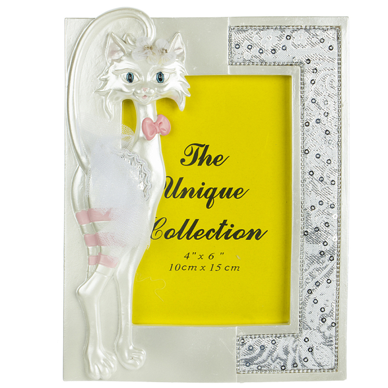 Фоторамка детская Childhood Corner Pink Cat Серебряный в Брянске | Loft Concept 