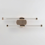 Бра с круглым основанием золотого цвета и двумя вертикальными плафонами Hex Scaffold варинант исполнения - 3 | Loft Concept в Брянске