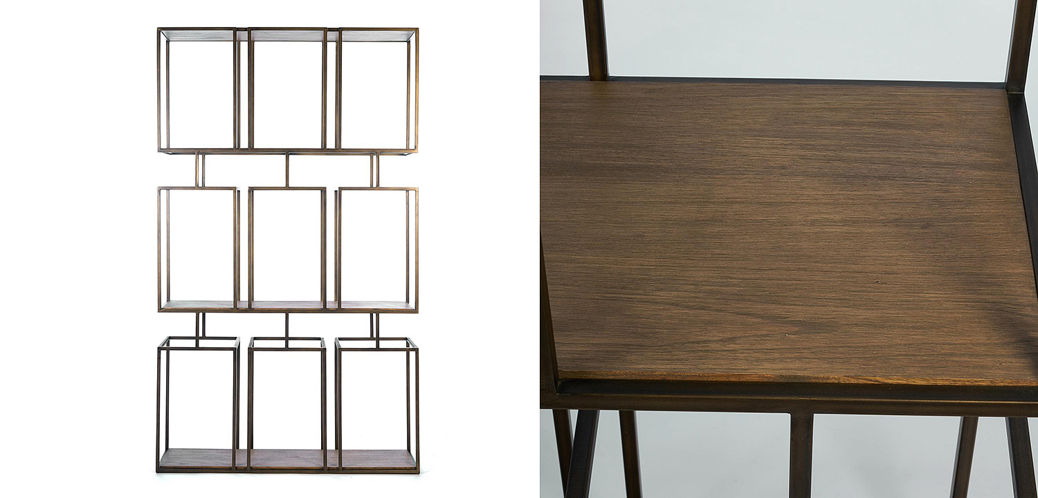 Стеллаж Bronx metal & mahogany Стеллаж Bronx metal & mahogany - Loft-Concept в Брянске