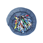 Подушка круглая из джинсовой одежды Heart Round варинант исполнения - 1 | Loft Concept в Брянске