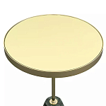 Кофейный столик с круглой зеркальной столешницей и мраморным основанием Stable Base варинант исполнения - 2 | Loft Concept в Брянске