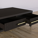 Кофейный стол Primo с двумя ящиками Темный орех варинант исполнения - 6 | Loft Concept в Брянске