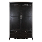 Шкаф черный с 4-мя ящиками и 2-мя дверцами в стиле Прованс Vintage варинант исполнения - 1 | Loft Concept в Брянске