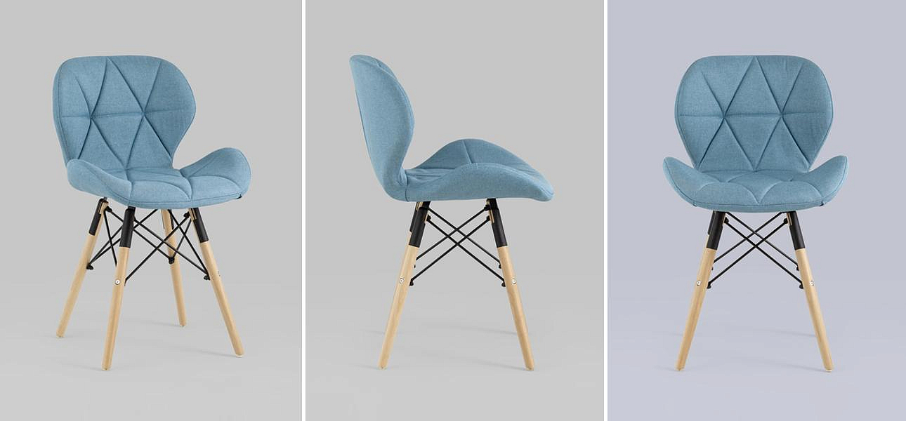 Стул Jeroen Chair Рогожка Голубой Цвет Стул Jeroen Chair Рогожка Голубой Цвет - Loft-Concept в Брянске
