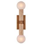 Бра цилиндрической формы с 2-мя плафонами белого цвета Marble Glow варинант исполнения - 1 | Loft Concept в Брянске