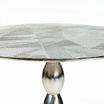 Кофейный столик с рельефной столешницей из металла Aplika Silver варинант исполнения - 4 | Loft Concept в Брянске