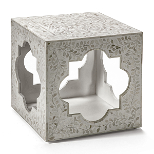 Приставной столик с перламутром Bone Inlay Side Table Floral Design