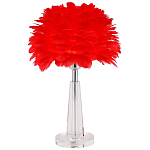 Настольная лампа с перьями Plumage Red Table Lamp варинант исполнения - 1 | Loft Concept в Брянске