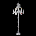 Торшер с 12-ю белыми текстильными абажурами и хрустальными подвесками Lustre Reverie варинант исполнения - 3 | Loft Concept в Брянске